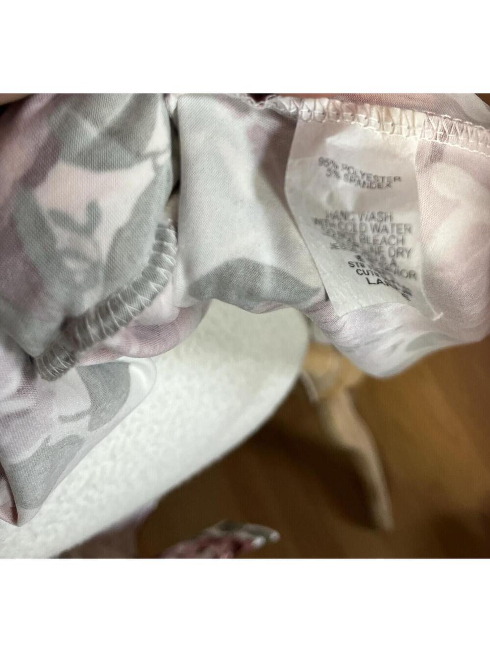 Reborn J Lightweight White / Pink Floral Cardigan Roses L Open Front Long - Picture 3 of 4